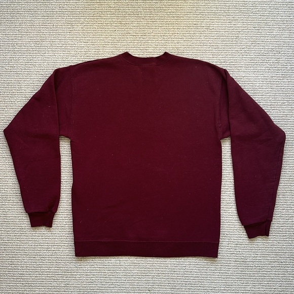 Hanes EcoSmart Crewneck Sweaters (2) White and Maroon - Picture 10 of 11